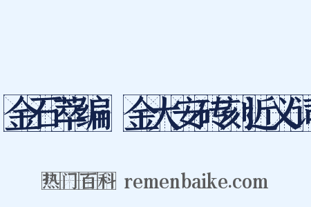 金石萃编·金大安砖刻近义词是什么意思的图片